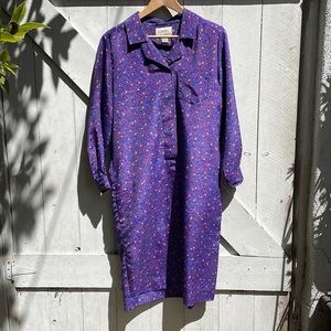 Vintage Schrader Petite Spork Shirt Dress